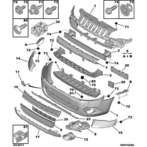 Citroen Berlingo 2008-2012 Petrol Front Bumper Fastenings