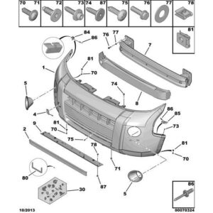 Citroen Nemo 2008-2015 Petrol Front Bumper Fastenings