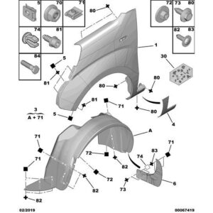 Citroen Nemo 2008-2015 Petrol Front Wing Fixings