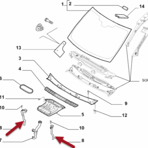 Citroen Dispatch 2007-2016 Water Evacuation Pipe