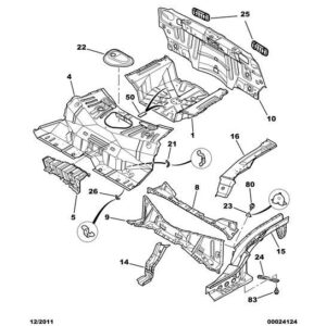 Citroen C1 2005-2009 Petrol Handbrake Cable Bracket