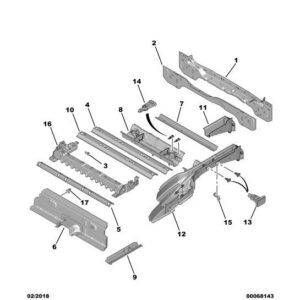 Citroen Berlingo 2015-2018 Petrol Rear Bench Seat Crossmember