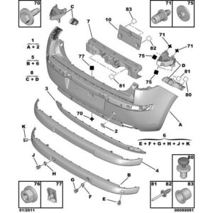 Citroen C4 2008-2010 Diesel Detection Sensor Support