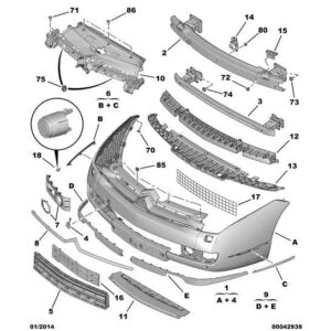 Citroen C6 2005-2012 Diesel Bumper Bracket