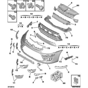 Citroen C4 2008-2010 Petrol Bumper Support Set