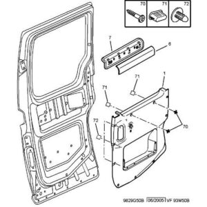 Citroen Berlingo 2006-2008 Petrol Rear Side Capping