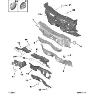 Citroen C4 2010-2013 Petrol Bulkhead Sound Proofing