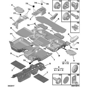 Citroen Berlingo 2015-2018 Petrol False Floor Access Hatch
