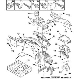 Citroen C-Crosser 2007-2012 Diesel Floor Console Bracket Left