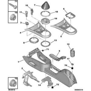 Citroen C3 2002-2005 Petrol Gear Lever Gaiter Fixing Base