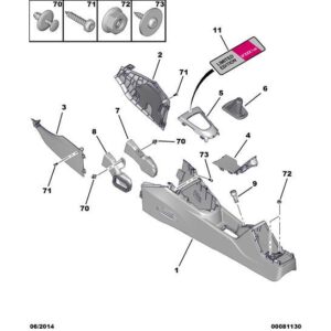 Citroen DS3 2010-2022 Petrol Console Warm Air Duct