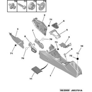 Citroen DS3 2010-2022 Petrol Base Gearshift Control Lever