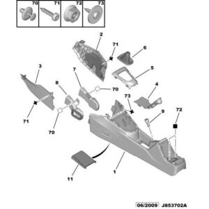 Citroen C3 2009-2013 Petrol Base Gearshift Control Lever