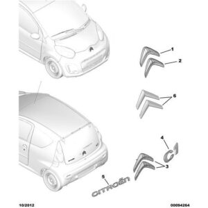 Citroen C1 2005-2009 Petrol Citroen Emblem Stripe