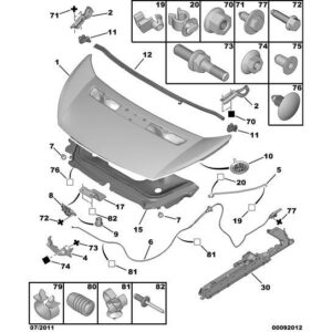Citroen Dispatch 2007-2011 Diesel Engine Bonnet Seal