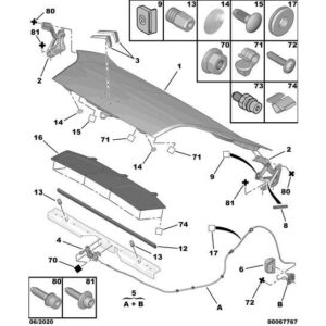 Citroen Nemo 2008-2015 Petrol Manual Bonnet Control