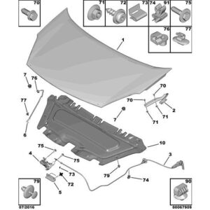 Citroen Berlingo 2015-2018 Petrol Bonnet Sound Proofing