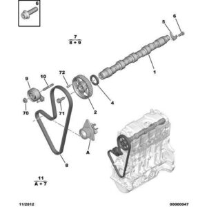Citroen C2 2003-2007 Petrol Engine Camshaft Seal