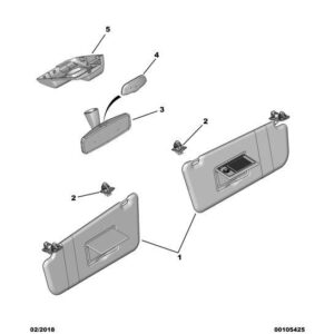 Citroen Berlingo 2008-2012 Petrol Sun Visor Set
