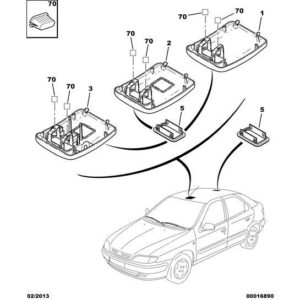 Citroen Xsara 2000-2004 Petrol Courtesy Lamp Bracket