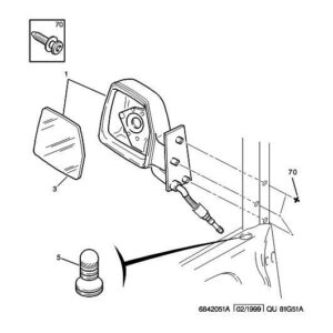 Citroen Dispatch 1994-2006 Diesel Rear View Mirror Control Boot