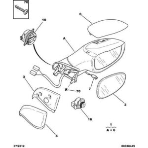 Citroen C3 2002-2005 Petrol Rear View Mirror