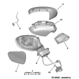 Citroen DS3 2010-2022 Petrol Rear View Mirror