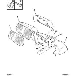 Citroen Xsara 2000-2004 Petrol Mirror Covers Alliage