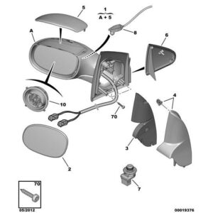 Citroen C2 2003-2007 Petrol Mirror Cover
