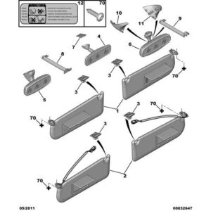 Citroen C8 2002-2008 Petrol Base Mirror Cover