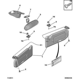 Citroen C4 2010-2013 Petrol Inside Rear View Mirror