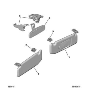 Citroen C4 Catcus 2014-2018 Petrol Inside Rear View Mirror