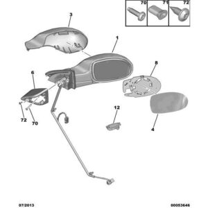 Citroen C6 2005-2012 Diesel Passenger Door Mirror