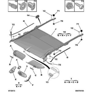 Citroen DS3 2010-2022 Petrol Inside Rear View Mirror