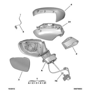 Citroen DS3 2010-2022 Petrol Driver Outside Exterior View Mirror