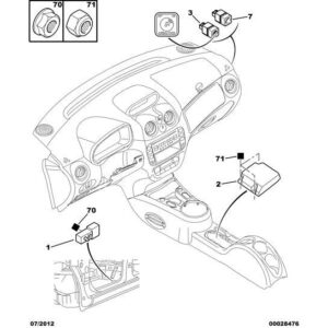 Citroen C3 2002-2005 Petrol Lateral Airbag Acceleration Sensor
