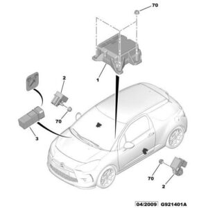 Citroen DS3 2010-2022 Petrol Lateral Airbag Acceleration Sensor