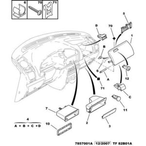 Citroen Berlingo 2008-2012 Diesel Storage Compartment Lock