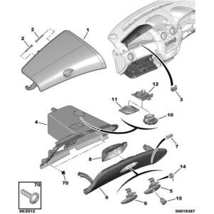 Citroen C3 2002-2005 Petrol Storage Compartment Lock