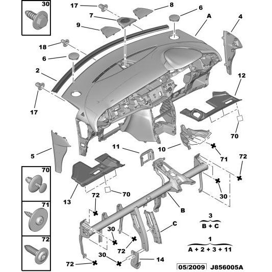 Citroen C3 2009-2013 Petrol Sun Sensor Bracket | 8247 G1 | Citroen ...