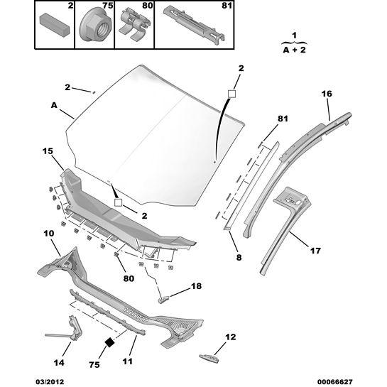 Citroen C5 2004-2008 Petrol Cowl Air Intake Grille | 8251 CY | Citroen ...