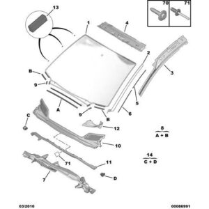 Citroen C4 2008-2010 Petrol Air Intake Grille Bracket