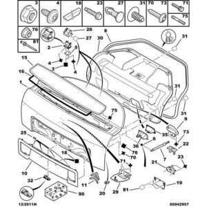 Citroen C6 2005-2012 Diesel Boot Hinge