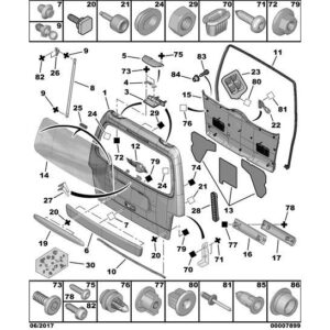 Citroen Berlingo 2006-2008 Petrol Rear Tailgate Hinge