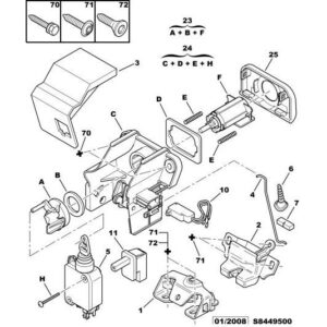 Citroen Xsara 2000-2004 Petrol Tailgate Lock