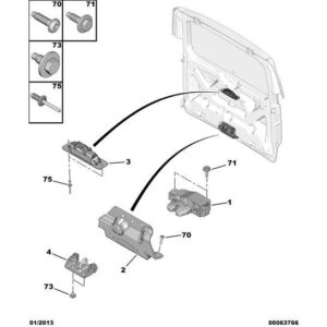 Citroen Dispatch 2007-2011 Diesel Tailgate Lock Support