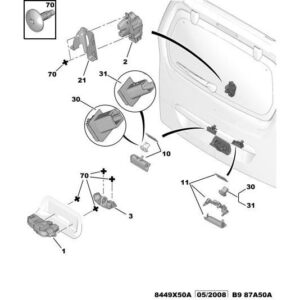 Citroen Berlingo 2015-2018 Petrol Switch Opening Pallet