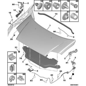 Citroen C2 2003-2007 Petrol Bonnet Stop