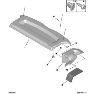 Citroen C3 2009-2013 Rear Parcel Shelf Retainer