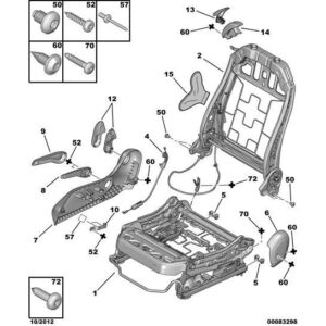 Citroen DS3 2010-2022 Height Adjuster Handle Insert